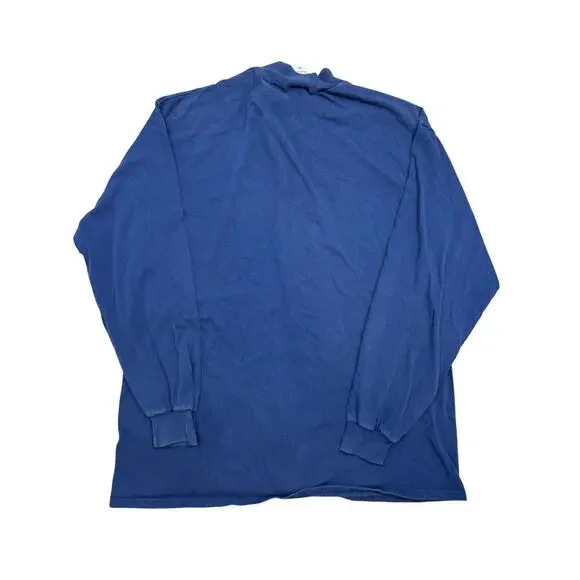 Vintage 90s Easton collar print long sleeve baseball XL navy made in USA shirt - Picture 6 of 6